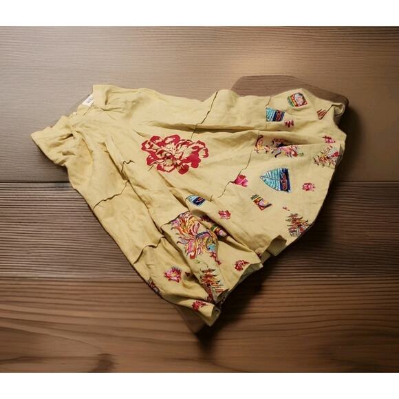 Trelise Cooper Pagoda Biege Tan Floral Embroidered Skirt Party NOWT - Picture 3 of 10